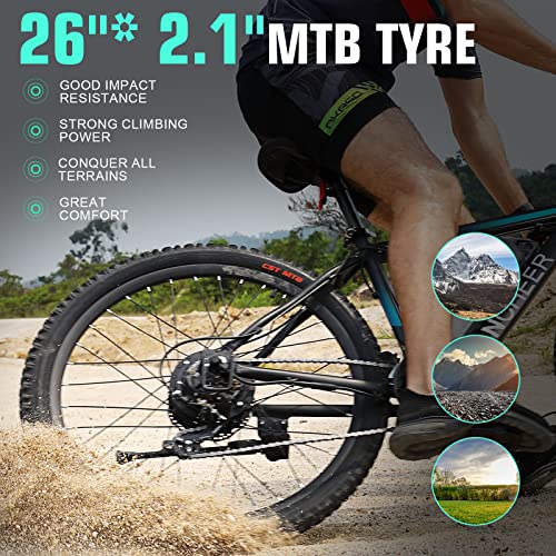 ANCHEER 500W Electric Bike 26'' Gladiator Electric Mountain Bike