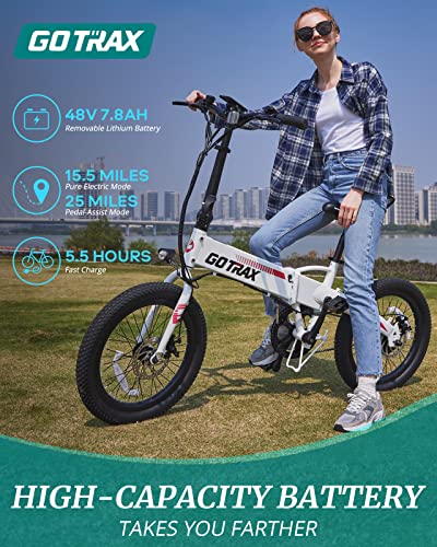 Gotrax R1 20" Folding Electric Bike for Adults, 20Mph Power by 350W