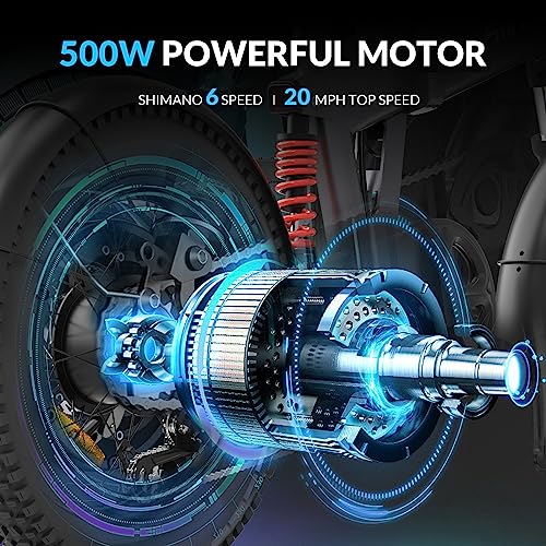 5TH WHEEL Thunder 1FT Electric Bike for Adults, 500W Motor Commuting Electric Bike