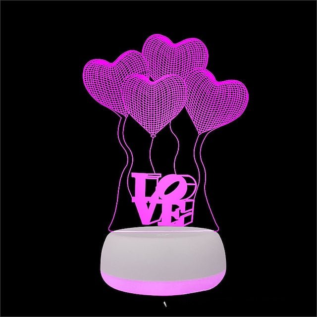 3D LED Light Heart - Valentine's Day Gift
