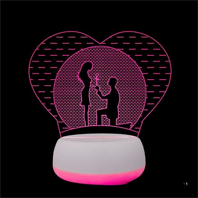 3D LED Light Heart - Valentine's Day Gift