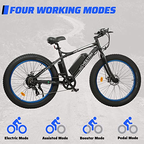ECOTRIC Cheetah Electric Bike 26" X 4" Fat Tire Bicycle 500W 36V 12.5AH Battery
