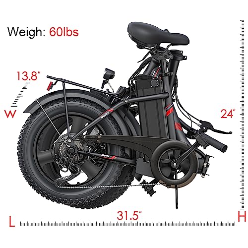 Gopina Electric Bike, 16" x 3.0 Fat Tire Electric Bike for Adults
