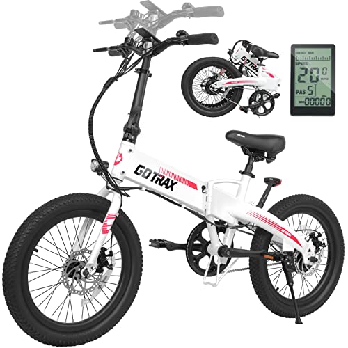 Gotrax R1 20" Folding Electric Bike for Adults, 20Mph Power by 350W