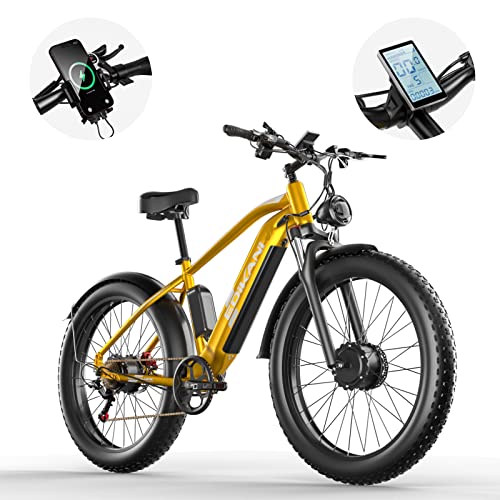 Ebike 26'' 1500W 48V 18A Electric Bike for Adult, 34mph Throttle 50 Mileage