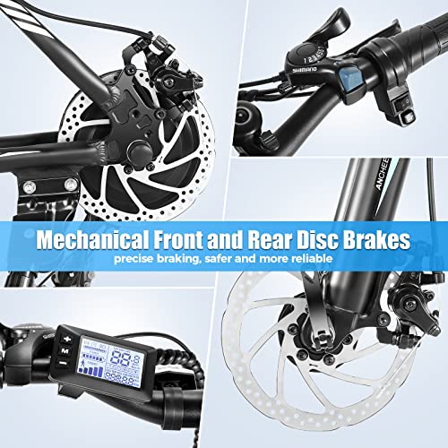 ANCHEER Electric Bike Electric Mountain Bike 500W 26'' Commuter Ebike