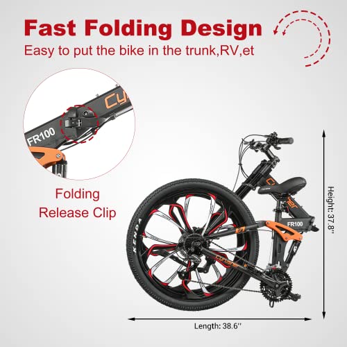 Cyrusher FR100 Moutain Bike 27.5'' All-Terrain Bike for Adults 27-Speed Full Suspension