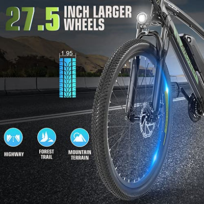 ANCHEER 500W Electric Bike 27.5'' Adults Electric Commuter Bike/Electric Mountain Bike