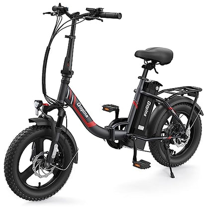 Gopina Electric Bike, 16" x 3.0 Fat Tire Electric Bike for Adults